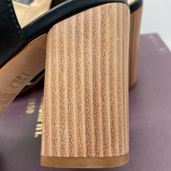 Johnston & Murphy Blaire Sandals Block Heels Black Glove Leather Size 6 1/2 - Picture 11 of 14